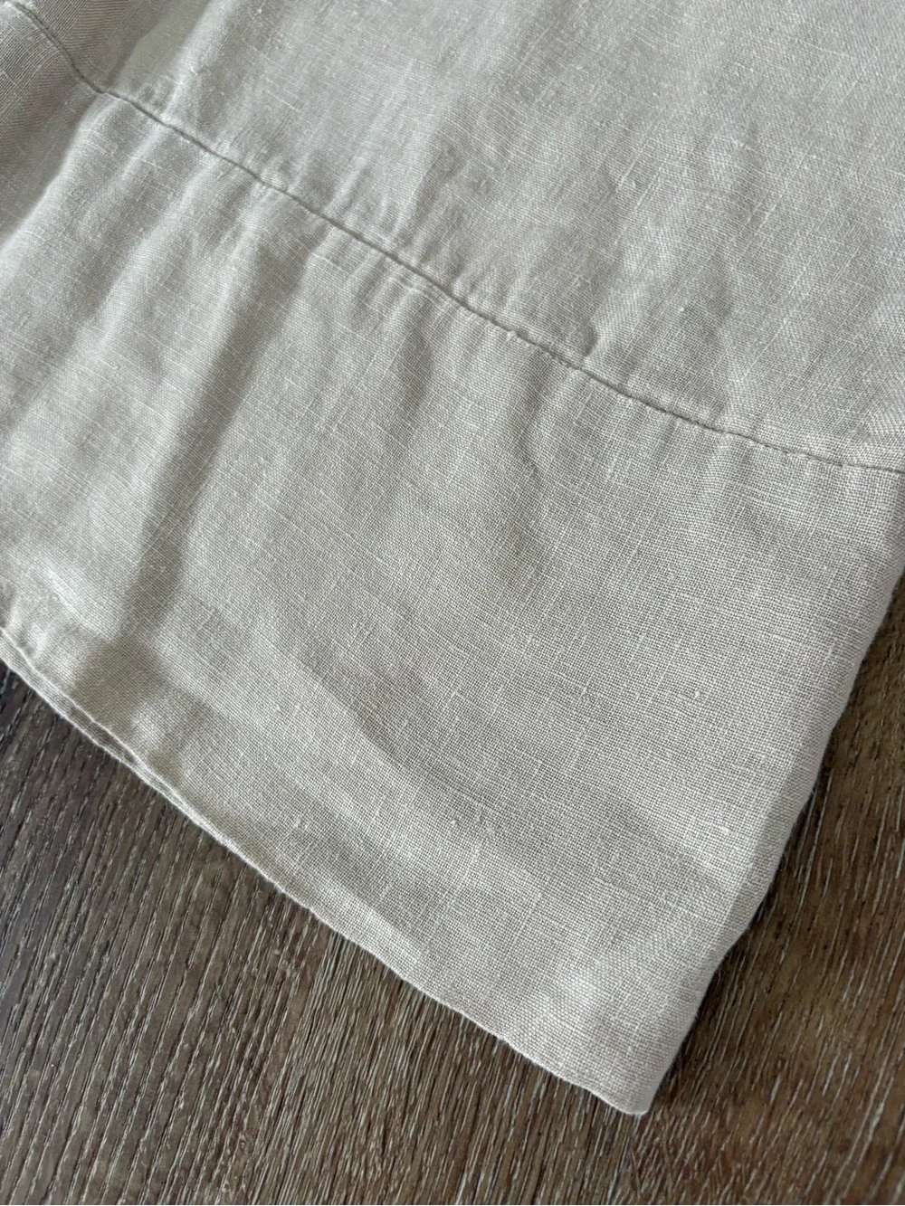 Zara Linen Wide-Leg Palazzo Drawstring Pants in Natural Size: XS /